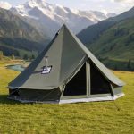 VEVOR Tente Yourte en Toile, Tente Cloche 3 m pour 4 Saisons, Camping Familial, Glamping, Chasse, Fêtes Événements en Plein Air, Jusqu'à 3 Personnes, ...