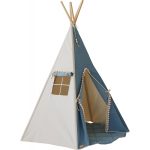 Tente tipi enfant natural colors 120 x 130 x 180 cm Bleu