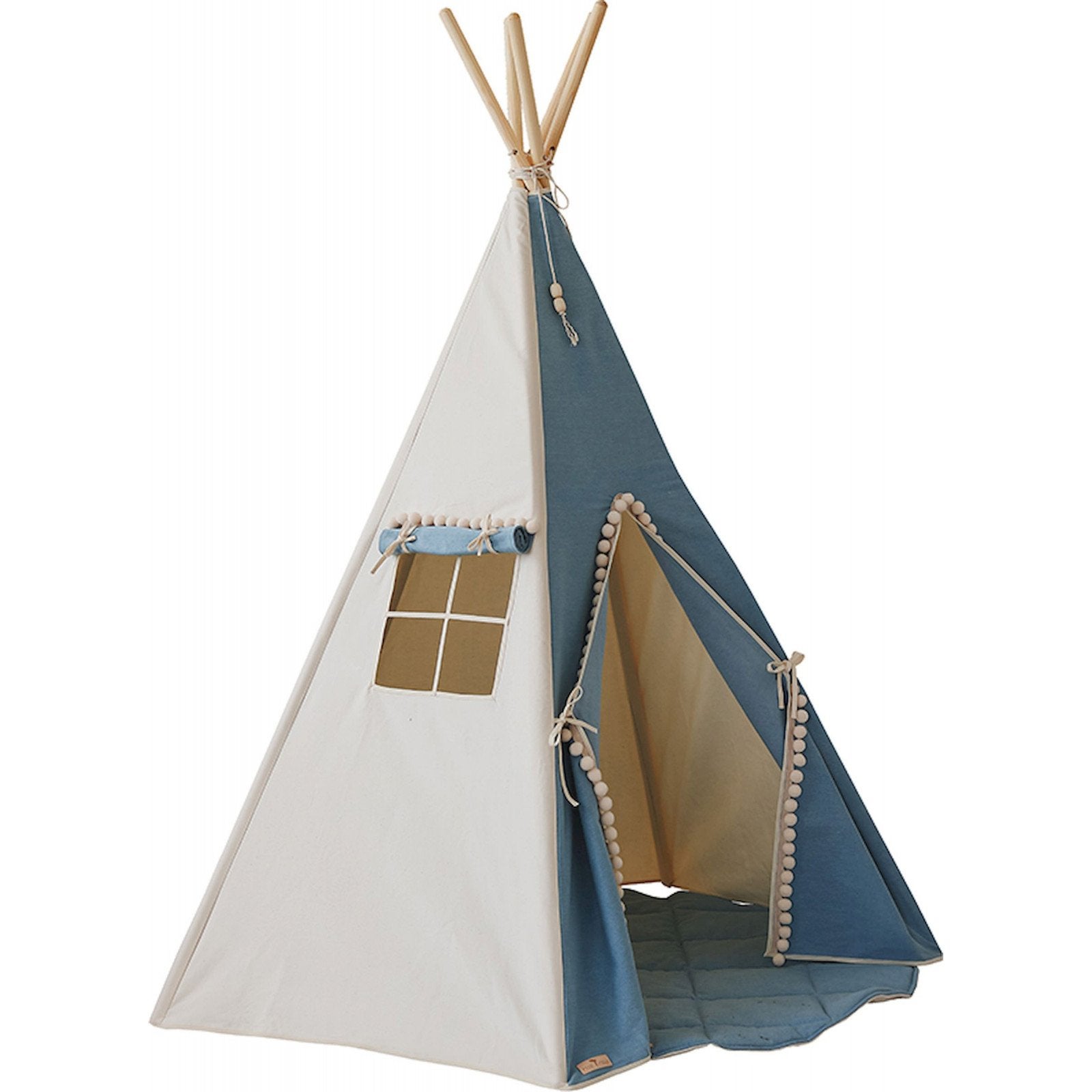 tipi-exterieur-063jzt.jpg Tente tipi enfant natural colors 120 x 130 x 180 cm Bleu – Image 1