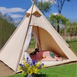 Tente tipi en toile de 2 m pour adultes Pour 2 à 3 personnes : Amazon.fr: Sports et Loisirs