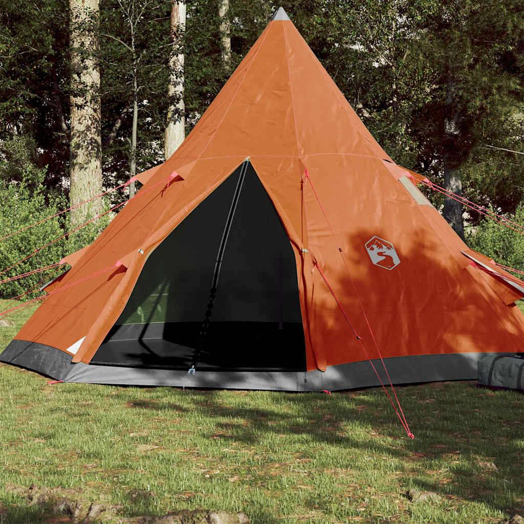 tipi-exterieur-impermeable-218mfx.jpg Tente Tipi 4 Personnes Polyester Imperméable avec 4 Fenêtres pour Camping Festival Orange – ComfortXL Outdoor Living – Image 1