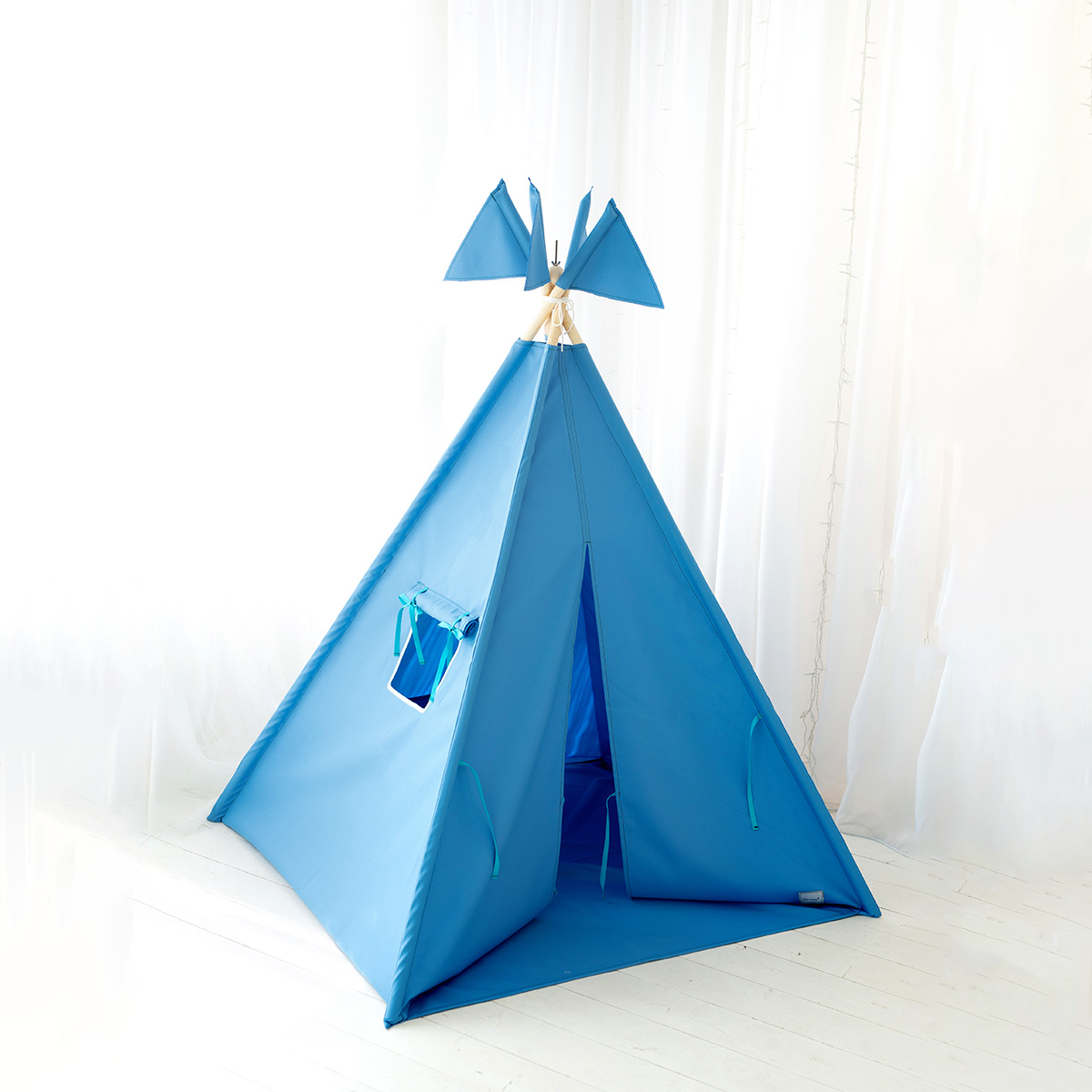 tipi-exterieur-impermeable-686umm.jpg Tente tipi extérieure, tipi Blue tente imperméable à l'eau Garden Cozydots.com – Image 1