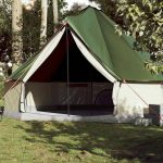 Tente Tipi XXL 10 Personnes Polyester Imperméable pour Vacances en Famille Groupe Vert – ComfortXL Outdoor Living