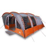 Tente familiale tunnel 8 personnes gris imperméable vidaXL | Castorama