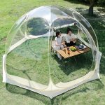 Tente Bulle Dôme De Camping, Transparent Tentes De Camping et Randonnée, Tonnelle De Jardin Exterieur Peut Accueillir 2 à 5 Personnes, Tonnelle ...
