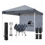 Tonnelle pliante 3x3m grise, Plage et camping, Avec sac de transport